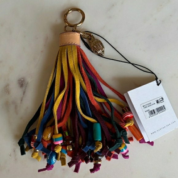 NIB! NWT! Kurt Geiger Colorful Tassel Keychain with Beads - Picture 5 of 5